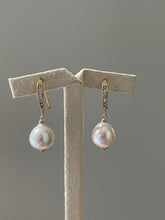 Load image into Gallery viewer, Baby Ivory Pink Pearls on Gold Hooks