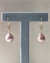 Load image into Gallery viewer, Peach Edison &amp; Bees 14kGF Earrings