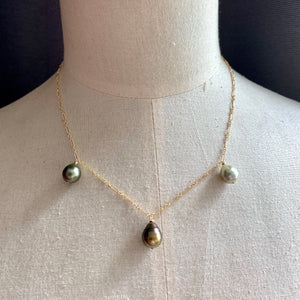 OOAK AA Tahitian “Autumn” 14kGF Necklace