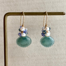 Load image into Gallery viewer, Type A Blue-Green Shells Jade &amp; Gems 14kGF