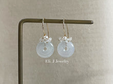 Load image into Gallery viewer, Petite Icy Jade Donuts &amp; White Gems &amp; Pearls Earrings