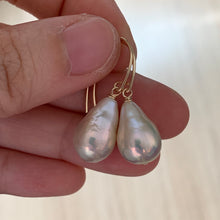Load image into Gallery viewer, White Drop Edison Pearls on 14k Gold Filled