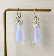 Load image into Gallery viewer, Custom-Cut Lavender Type A Jadeite Drops &amp; Gemstones 14kGF