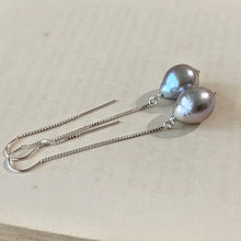 Load image into Gallery viewer, Silver Baroque Pearls 925 Silver Threaders