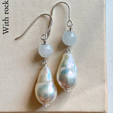 Load image into Gallery viewer, Type A White Icy Jade &amp; White Edison Pearls