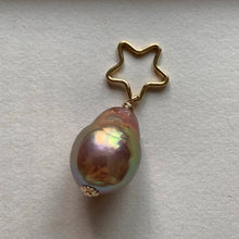Load image into Gallery viewer, Rainbow Gold Edison Pearl 14k Gold Filled Star Pendant