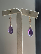Load image into Gallery viewer, Amethyst Dewdrops 14kGF Earrings