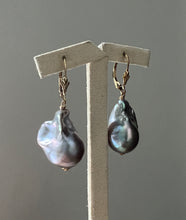 Load image into Gallery viewer, Silver-Rainbow Baroque Pearl 14kGF Earrings