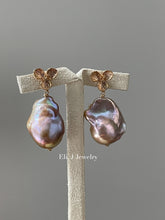 Load image into Gallery viewer, Rainbow Purple-Peach Baroque Pearls on 14kGF
