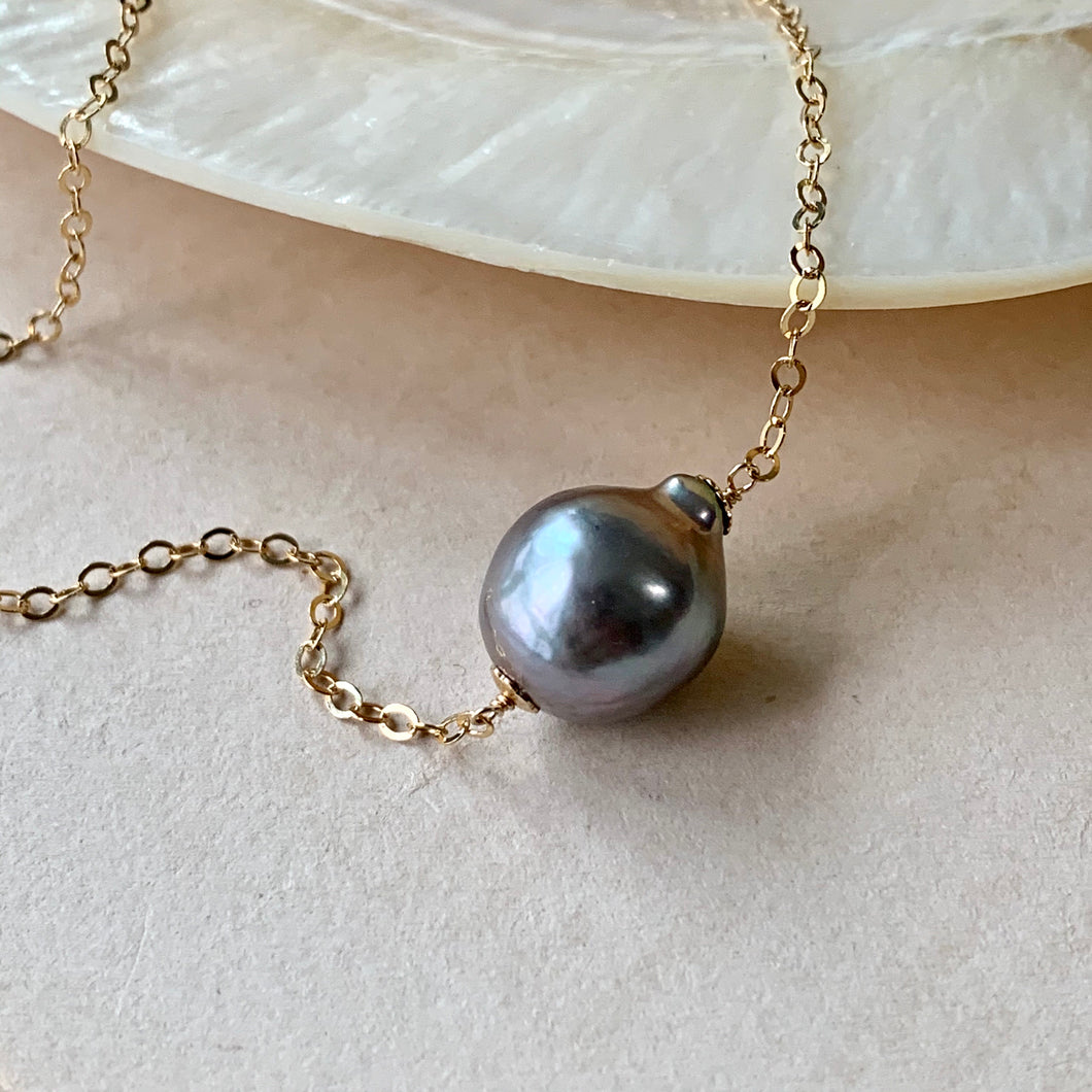 Silver Pearl 14kGF Necklace