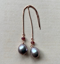 Load image into Gallery viewer, Silver Baroque Pearls, Pink Tourmaline on 14kRGF