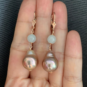 Icy Jade & Pink-Gold Edison Pearls 14kRGF