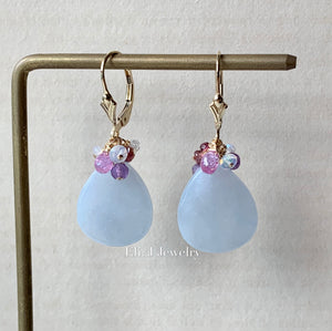 Eli. J Signature: Type A Bluish Lavender Teardrops, Sapphires & Gems 14kGF