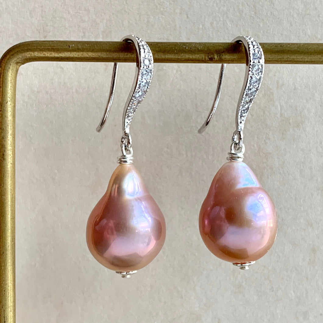 Pink Edison Pearls 925 Silver