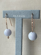 Load image into Gallery viewer, Type A Lavender Jade Balls on 14kRGF Handforged Earring Hooks