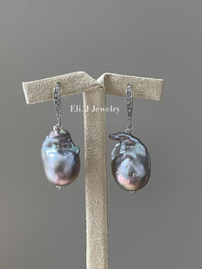 Silver Baroque Pearls on Sterling Silver