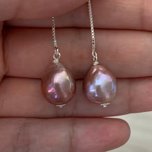 Load image into Gallery viewer, Pink Edison Pearls on 925 Silver Threaders