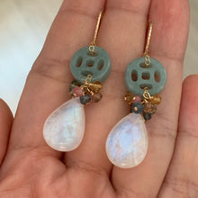 Load image into Gallery viewer, Type A Jade, Rainbow Moonstone &amp; Gems
