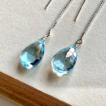Load image into Gallery viewer, Sky Blue Topaz on 925 Silver Threaders