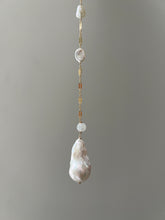 Load image into Gallery viewer, Long Pearl, Icy Jade, Keshi 14kGF Necklace