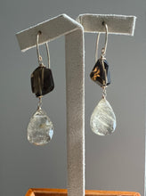 Load image into Gallery viewer, Golden Rutile, Smoky Quartz 14KGF Earrings