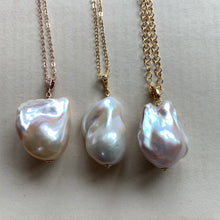 Load image into Gallery viewer, Big Baroque Pearl Necklaces: Cream &amp; Peach
