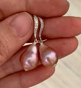 Pink Edison Pearls 925 Silver
