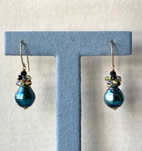 Load image into Gallery viewer, AA Tahitian Pearls &amp; Black Spinel Gem Cluster 14kGF