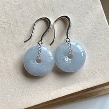 Load image into Gallery viewer, Bluish Lavender Type A Jade Silver Earrings