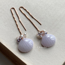 Load image into Gallery viewer, Jade Shells #7 (Lavender) &amp; Gems 14kRGF Threaders