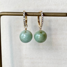 Load image into Gallery viewer, Yellow-Green Type A Jade Apples on Hoops