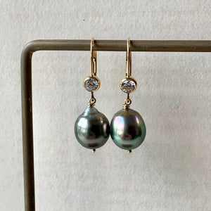 AAA Large Tahitian Peacock Pearls 14kGF