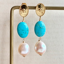 Load image into Gallery viewer, Vintage Inspired Turquoise &amp; Pearls
