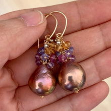Load image into Gallery viewer, Gold Metallic Pearls &amp; Gemstone Rondelles on 14k Gold Filled