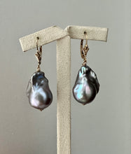 Load image into Gallery viewer, Silver-Rainbow Baroque Pearl 14kGF Earrings