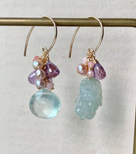 Load image into Gallery viewer, Icy Jade Pixiu &amp; Prehnite, Pink Amethyst 14kGF