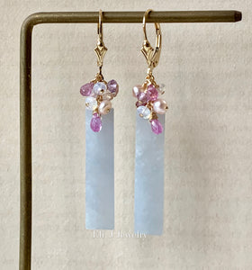 Eli. J Signature: Type A Lavender Jade Bars, Sapphires & Gems 14kGF