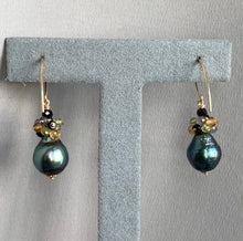 Load image into Gallery viewer, AA Tahitian Pearls &amp; Black Spinel Gem Cluster 14kGF