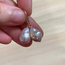 Load image into Gallery viewer, White Pink- Lustre Small Pearls on 14k Rose Gold Filled