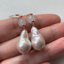 Load image into Gallery viewer, White Pearls Icy Jade 14kRGF