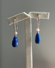 Load image into Gallery viewer, Lapis Lazuli, Pearl 14kRGF Earrings