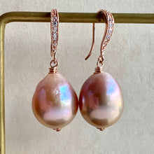 Load image into Gallery viewer, Pink Edison Pearls on Rose Gold