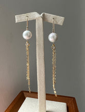 Load image into Gallery viewer, Ivory Pearls 14kGF Tassel Dangle Earrings