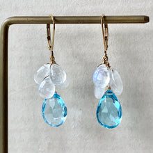 Load image into Gallery viewer, Shades of Blue #6: Sky Blue Topaz &amp; Rainbow Moonstones