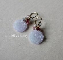 Load image into Gallery viewer, Exclusive: Peony Type A Lavender Jade &amp; Gemstones 14kGF Earrings