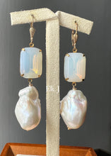 Load image into Gallery viewer, Opal: Vintage Gems &amp; Ivory Baroque Pearl Earring