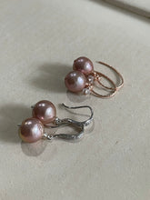 Load image into Gallery viewer, Pink Edison Pearl Dangle Earrings