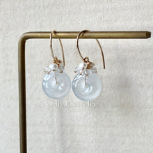 Load image into Gallery viewer, Petite Icy Jade Donuts: Icy White &amp; White Gemstones 14kGF