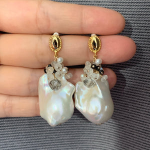 Classical- Black & White AAA White Baroque Pearls