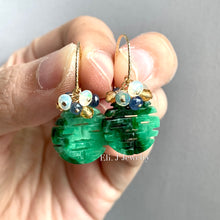 Load image into Gallery viewer, 喜喜 #8: Double Happiness Old-Mine Jade with Opal, Sapphire, Citrine